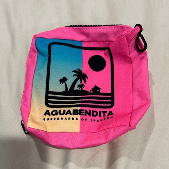 Agua Bendita Handbags - Agua Bendita Tropical Pink and Blue Cosmetic Bag
